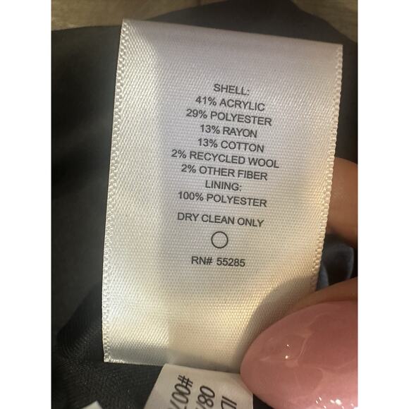 Express Black Gold Multi Tweed Mini Skirt Fringe Trim Mock Wrap NWT Size 6 NEW - Picture 9 of 14